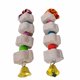 thumbnail image 1 of Juguete para masticar loros, piedra de molienda de pico de pájaro con campana, alimento complementario de calcio de bloque de lava para grises africanos, 1 of 5