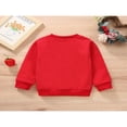 thumbnail image 4 of Baby Girl Red Sweatshirt Long Sleeve Lettering Heart Pattern Tops for Spring Autumn, 4 of 9