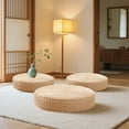 thumbnail image 5 of Meoldis Round Floor Cushion for Adults, Natural Straw Handwoven Floor Pillow for Meditation, Yoga & Floor Seating, 40/45cm Large Tatami Mat Cushion, 5 of 8