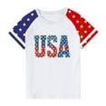 thumbnail image 4 of AUNVITO Boys & Girls Casual Raglan Sleeve T-Shirt Patriotic Independence Day Print Round Neck Graphic Top, 4 of 4