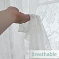 thumbnail image 3 of Kumdkd Sheer Lace Christmas Curtains for Living Room, Xmas Snowflake Embroidery Weave Sheer Curtains for Holiday Window Decoration, Rod Pocket Red Christmas Drapes, 2 Panels 59.05x39.37inch‌, 3 of 8