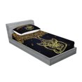 thumbnail image 2 of Ambesonne Tribal Fitted Sheet & Pillow Sham Set, Night Stars Abstract, Twinxl, Dark Blue Yellow, 2 of 2