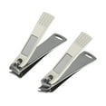 thumbnail image 1 of 2 Pcs Nail Cutter Set for Men and Women Stainless Steel Gray, 1 of 7