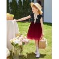 thumbnail image 6 of Arshiner Toddler Lace Tutu Dresses Ruffle Sleeve 3 Layers Tulle Flower Wedding Birthday Summer Dress, 6 of 6