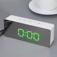 thumbnail image 3 of Riwesomey Reloj despertador LED digital 12H 24H Función de repetición de alarma Reloj de espejo Termómetro de interior Relojes electrónicos USB Artesanía No.03, 3 of 6