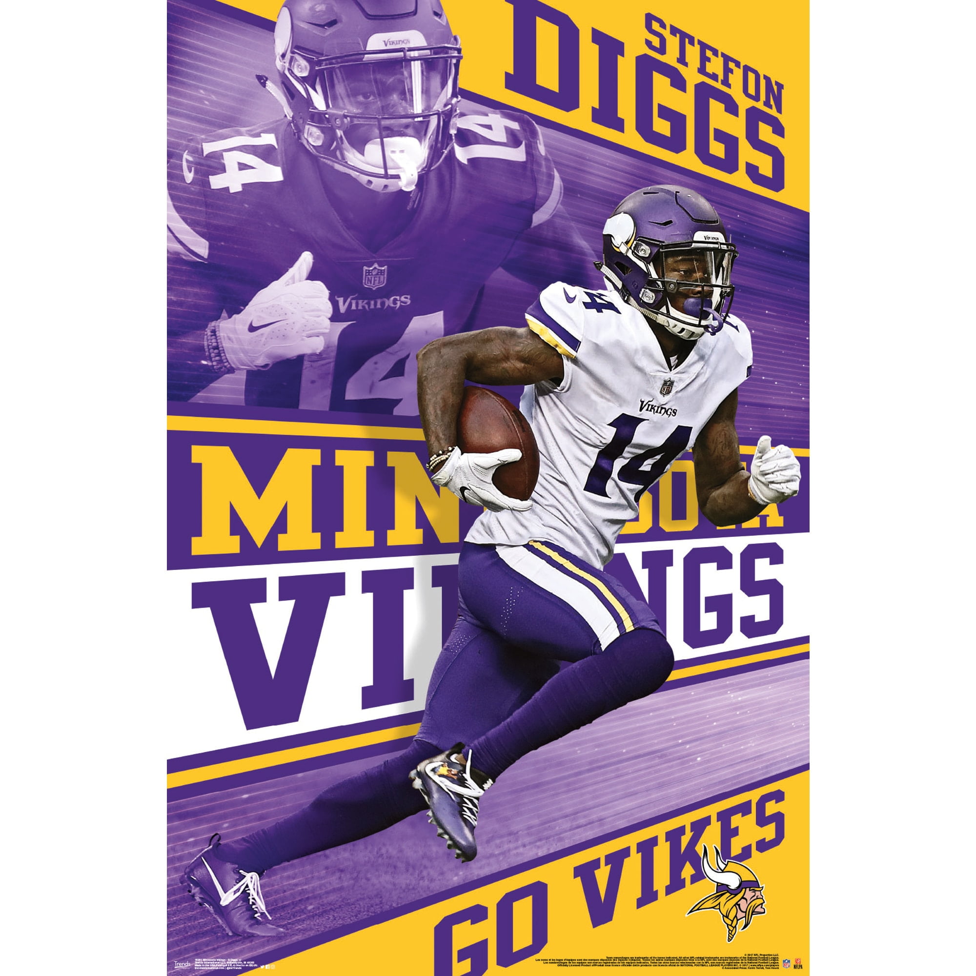 Minnesota Vikings 22'' x 34'' Stefon Diggs Poster - Walmart.com