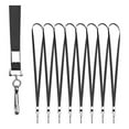thumbnail image 2 of rygai 50-Pack Black Lanyards with 360-Degree Swivel Hook, Durable Polyester ID Badge Neck Strap for Work, Events, Schools, Adjustable Safety Breakaway Lanyards Bulk, 2 of 7