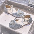 thumbnail image 3 of Celivon Kids Girl Sandals Pearl Strap Leather Shoes For Tween 9.5-10 Years, 3 of 7