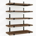 thumbnail image 6 of Fairy Floating Shelves, Rustic Wood Wall Storage Shelves Set of 5, 15.7in x 4.7in x 0.6in, Dark Carbonized Black, 6 of 6