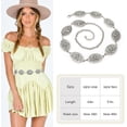 thumbnail image 4 of XIATIAN Women Boho Chain Belts For Dresses Jeans Western Cowgirl Waist Links Belt Adjustable Metal Concho Belt, 4 of 5