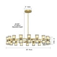 thumbnail image 2 of Modern 36" Gold Round Chandelier Light Fixture, K9 Crystal Chandeliers for Dining Room, Living Room, Dining Room Chandeliers Over Table, Chandelier for Bedroom, Foyer, Includes 36XG4 Bulbs, 2 of 8