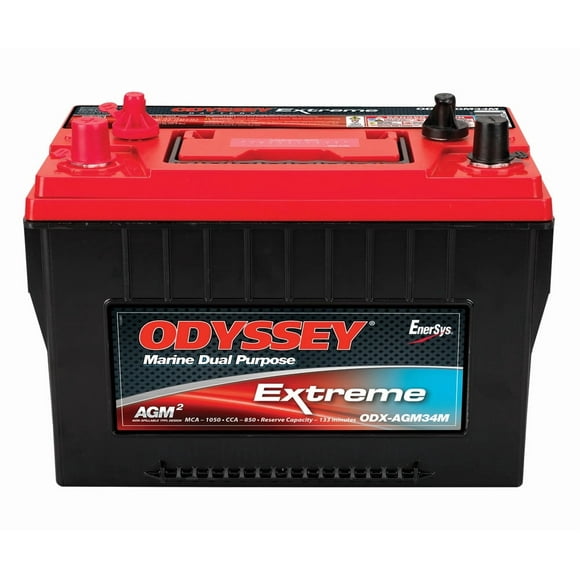 Odyssey Battery Battery ODX-AGM34M Extreme Series; 34M Group Size; 12 Volt; 880 Cold Cranking Amps/1500 Pulse Hot Cranking Amps; 10.9 Inch Length; 6.8 Inch Width; 7.8 Inch Height