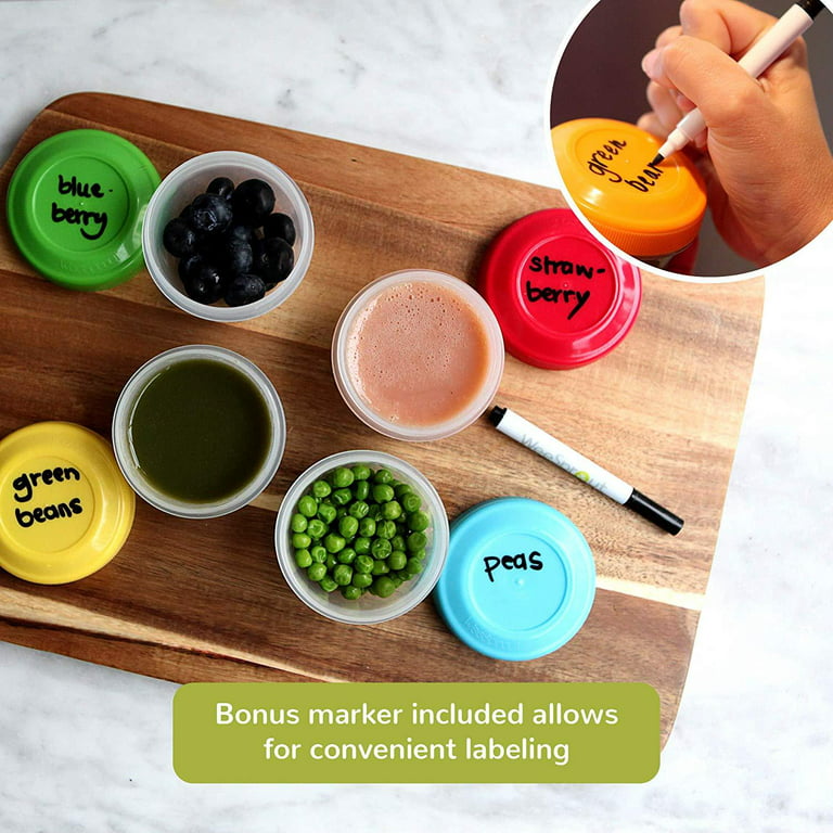 WeeSprout Silicone Baby Food Feeders + Freezer Tray for Batch Prep, Set of 2, Introduce New Foods Safely, Double As Silicone Teething Toys, Includes