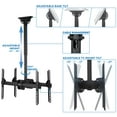 thumbnail image 5 of Mount-It! Dual Screen Ceiling TV Mount | Fits 40-70 Inch TVs | Ceiling Bracket Fits Vaulted and Sloped Ceilings, 5 of 9