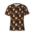thumbnail image 4 of Vsdgher Bee and Honey Print Men's Dry Fit Mesh Athletic Shirts Moisture Wicking Tennis T-Shirt Tops, 4 of 9
