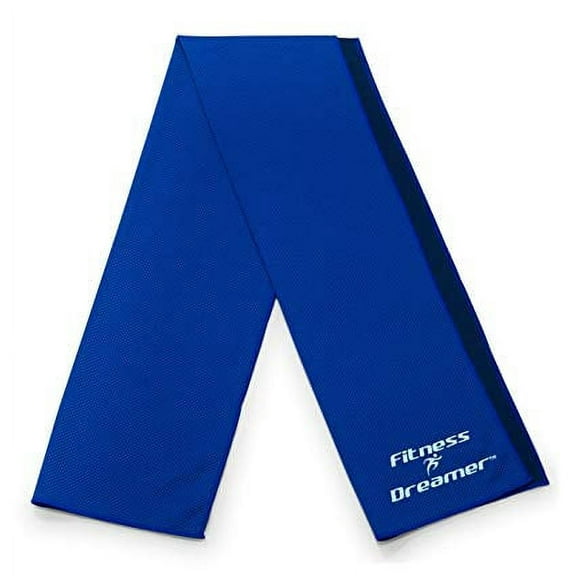 Cooling towel Extra-Long Breathable Mesh Instant Towel with Ultimate Cooling Experience - Keep Cool for Running Biking Hiking Construction and All Other Sports - 100%! (Dark Blue)