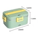 thumbnail image 2 of Caja de almuerzo para calefacción eléctrica Fiambrera eléctrica de 1,8 L, fiambrera calefactable, 75 W, uso doble para el hogar y el coche, con contenedor extraíble de acero inoxidable, tenedor, cucha, 2 of 8
