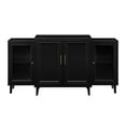 thumbnail image 5 of Walker Edison Parker Four-Door Tiered Sideboard, Black, 5 of 7