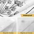 thumbnail image 4 of No Hook Shower Curtains with Snap-in Liner Set, Black Dandelion Waterproof Hotel Style Bathroom Shower Curtain, Spring Country Modern Minimalist Flower Breathable Mesh Top Bath Curtains 36''x72'', 4 of 9