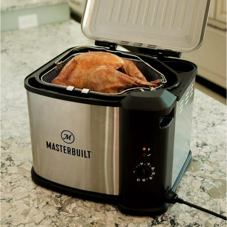 Masterbuilt Countertop 8L Electric Turkey Deep Fryer in Silver