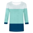thumbnail image 4 of IROINNID T-shirt à Manches Longues en Polyester Réduit pour Femmes, Quotidien Été, Coupe Ajustée, à Nouer, Col Rond, Orange, 4 of 5