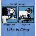 thumbnail image 2 of Online Dating Reality Funny Catfish Women's Graphic T Shirt Tees Brisco Brands S, 2 of 6
