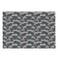 thumbnail image 1 of Flowers Cutting Board, Pattern with Magnolia Flowers in Japanese Style Tender Nature Garden, Decorative Tempered Glass Cutting and Serving Board, Large Size, Dark Blue Coral, by Ambesonne, 1 of 1