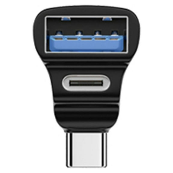 Yammee USB C 90 Degree Adapter Right Angle USB-C Male 20Gbps to USB-C USB 2.0 Female