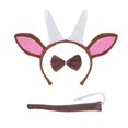thumbnail image 1 of Woman Cartoon Goat Shape Headband with Tail/Bowtie/Skirt Set Hair Hoop Carnivals Performances Live Broadcast Headpiece hairband, 1 of 5