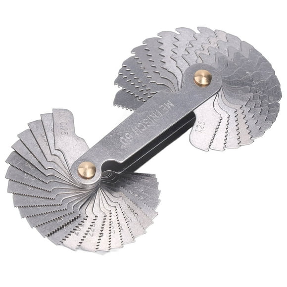 Metric Imperial Screw Gauge, Metric Imperial Thread Gauge Universal Stainless Steel Check Size for Measurement