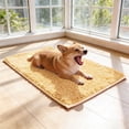 thumbnail image 3 of YaoZQ Beige Pet Floor Mat Soft Plush Absorbent Rug Non Slip Bathroom Carpet for Dog Water Bowl Muddy Paws Washable Home Decor 24 x 16 Inch, 3 of 5