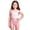 Pink1, variant on Little Girl's Bikini Sets Two Piece Swimsuit UPF 50 Sun Rash Guard And Swim Shorts For Beach Pool Summer Swimwear Size 6-7T