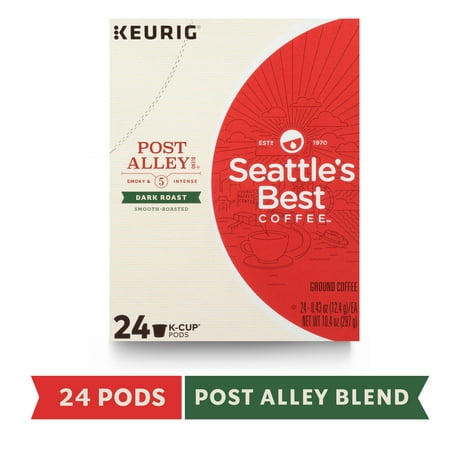 Seattle's Best Coffee Post Alley Blend Dark Roast Single Cup Coffee for Keurig Brewers, Box of 24 K-Cup