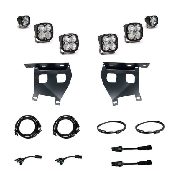 Convient 2021-2021 Ford F-150 Baja Design Lumière de Conduite/buée 448056 Lumière de Conduite/buée; Ampoule LED; Combo Conduite/coin Grand/faisceau Spot; 4600 Lumens Squadron Pros/2375 Lumens S1