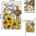 thumbnail image 2 of Christian God Bless Our Home Decorative Garden Flag, Religious Spring Summer Easter Cross Sunflower Yard Outside Decorations, Inspirational Fall Autumn Burlap Outdoor Small Home Decor 12.5x18, 2 of 6