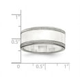 thumbnail image 2 of Mens Sterling Silver 8mm Edge Design Wedding Band Ring, 2 of 3