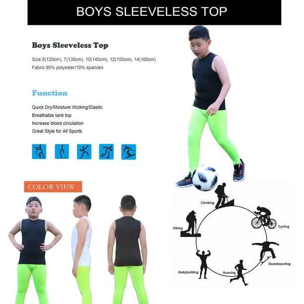 LANBAOSI Kids Compression Shirt Underwear Boys Youth Under Base