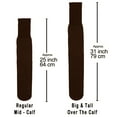 thumbnail image 7 of 6 Pairs Men's Athletic Tube Socks Over the Calf - 25" Length - Size 10-15 Brown, 7 of 7