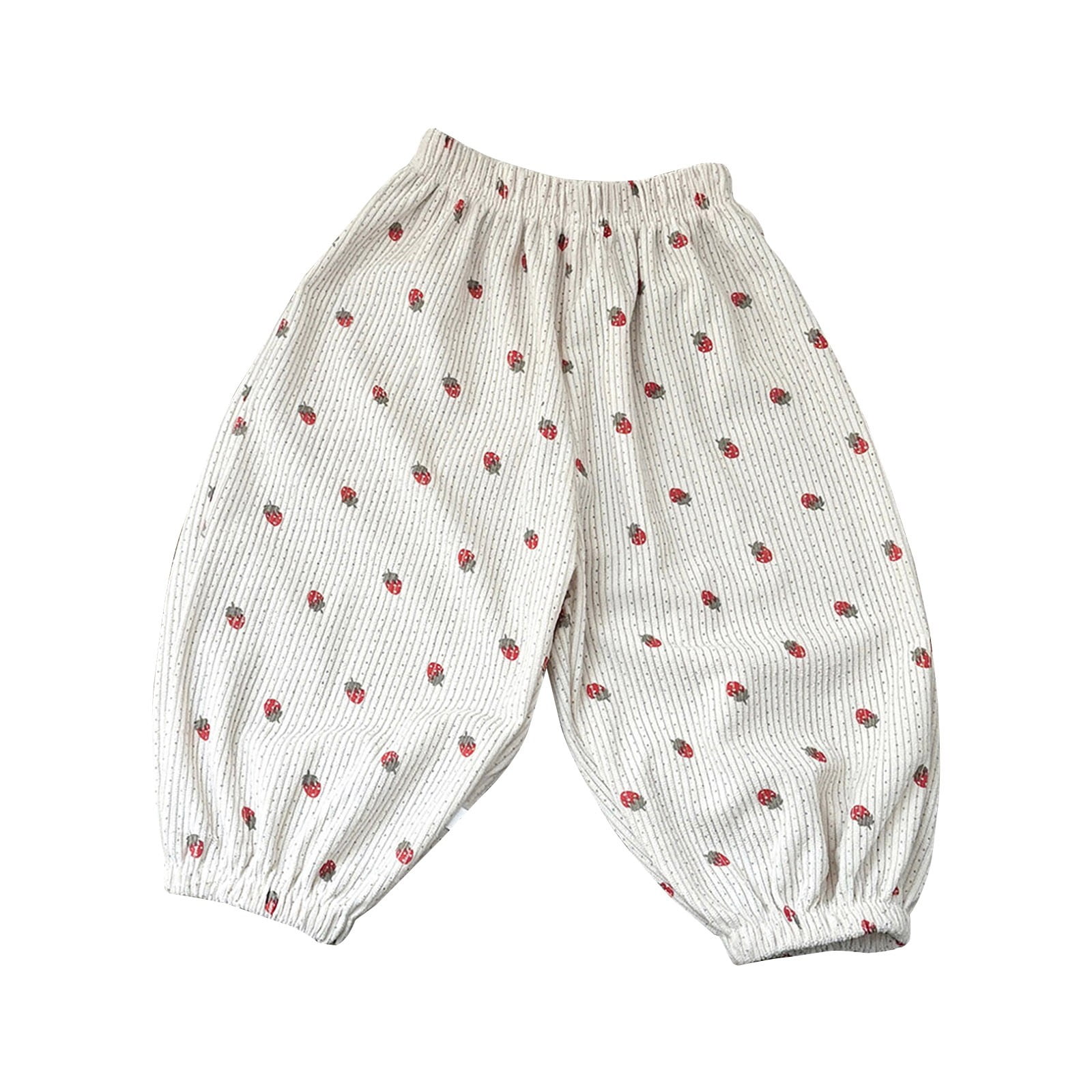 KAUOD Toddler Cute Flower Joggers Pants Ribbed Stretchy Straight Sweatpants Baby Infant Cotton Soft Elastic Waist Trousers