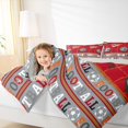 thumbnail image 4 of Feelyou Retro Soccer Sports Bedding Comforter Set, Est Sleep Rugby Football Twin Comforter Sets, Red Cartoon Theme Reversible Bedding Set, Breathable Home Decor, 2 Pieces, 4 of 8