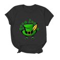 thumbnail image 2 of Pntutb Plus Size Shorts tops pour Femmes Saint Patrick'S Day Imprimé T-Shirt avec Col Rond et Manches Courtes top, 2 of 4