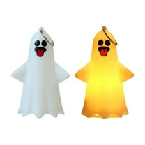 Diceymbol Mini Ghost Lantern for Halloween Small 4.25" Light-Up Decor, Friendly & Playful Spooky Lamp for Home or Party