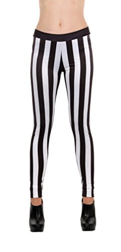 black and white striped leggings