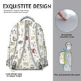 thumbnail image 5 of Funny Cat Illustration Student School Backpack with Cute Cat and Paw Print Artistic Watercolor Cartoon Pattern Book Bag, 5 of 6