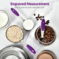 thumbnail image 4 of U-Taste 18/8 Stainless Steel Measuring Cups and Spoons Set: 10 Pieces Metal Stacking Kitchen Baking Cooking Food Measure Set 5 Cups 5 Spoons with Strengthened weld joints (Purple), 4 of 10