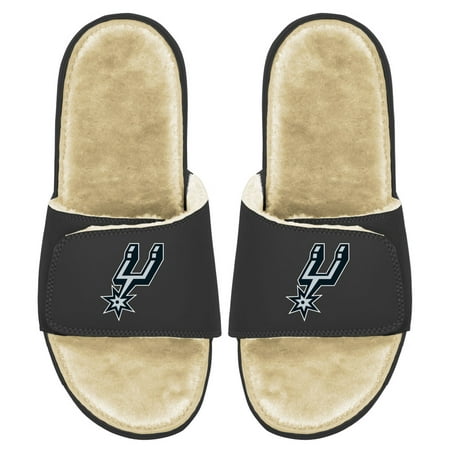 

Men s ISlide Black/Tan San Antonio Spurs Faux Fur Slide Sandals