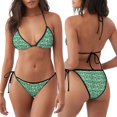 thumbnail image 3 of Gaeub Christmas French Bulldog Print Women's Triangle Bikini,String Bikini Set,Two Piece Swimsuit Bathing Suits, 3 of 6