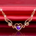 thumbnail image 3 of HHBEAUTY Angel Wings Heart Pendants Necklace for Women Dainty Zircon Chain, Necklace Jewelry for Her Friend Wife Mom Anniversary Wedding Birthday Valentines Mother's Day Gifts, 3 of 9