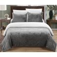 thumbnail image 2 of Chic Home Ernest 3-Piece Novelty Sherpa Micro plush Blanket Set, King, Silver, 2 of 4