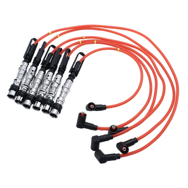 Almencla Spark Plug Wire Set Premium 6Pcs Ignition Cables for Sharan Golf III